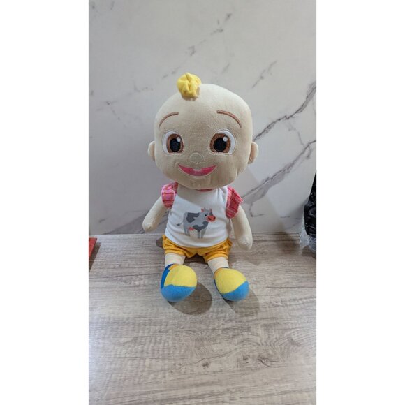 Cocomelon JJ Plush Doll 16" Stuffed Toy With Cow Shirt & Yellow Shorts - Picture 4 of 8